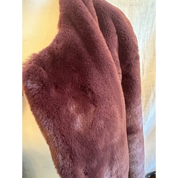 Anthropologie Sanctuary Starry Night Faux Fur Jacket Dark Purple Sz Small Luxury - Picture 16 of 16